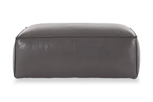 Linden Leather Ottoman, Graphite, by Lounge Lovers by Lounge Lovers, a Ottomans for sale on Style Sourcebook