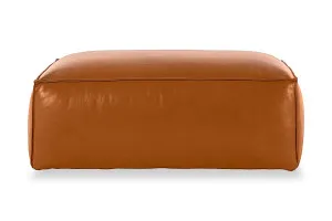 Linden Leather Ottoman, Ranch Tan, by Lounge Lovers by Lounge Lovers, a Ottomans for sale on Style Sourcebook