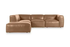 Linden Leather Left Corner Sofa, Brown, by Lounge Lovers by Lounge Lovers, a Sofas for sale on Style Sourcebook