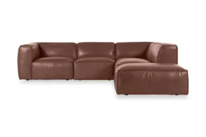 Linden Leather Right Corner Sofa, Phoenix Coffee, by Lounge Lovers by Lounge Lovers, a Sofas for sale on Style Sourcebook