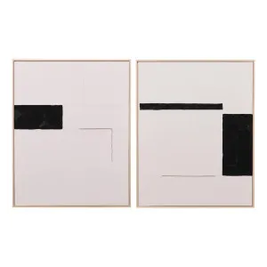 Abstract Alignment Box Framed Canvas Set of 2 in 80 x 100cm by OzDesignFurniture, a Painted Canvases for sale on Style Sourcebook