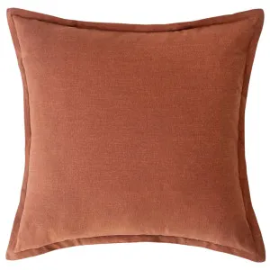 Blair Terracotta Linen Cushion - 50x50cm by Urban Road, a Cushions, Decorative Pillows for sale on Style Sourcebook