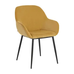 Konna mustard corduroy chair by Kave Home, a Dining Chairs for sale on Style Sourcebook