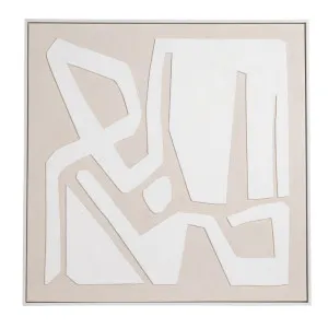 Deandre Abstract Hand Painted Wall Art White - 120cm x 120cm by James Lane, a Artwork & Wall Decor for sale on Style Sourcebook