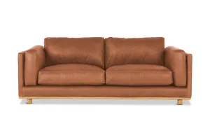 Nevada Leather 3 Seat Sofa, Phoenix Saddle, by Lounge Lovers by Lounge Lovers, a Sofas for sale on Style Sourcebook