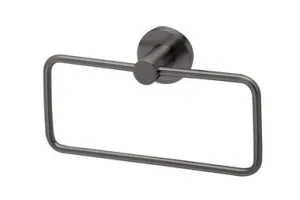 Radii Hand Towel Holder Round Plate In Brushed Carbon By Phoenix by PHOENIX, a Towel Rails for sale on Style Sourcebook