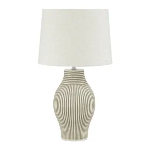 Tato Ceramic Table Lamp - Beige & White by Interior Secrets - AfterPay Available by Interior Secrets, a Lamps for sale on Style Sourcebook