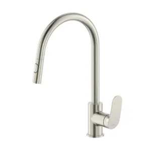 Winton Sink Mixer With Pullout And Veggie Spray Lf | Made From Brass In Brushed Nickel By Raymor by Raymor, a Kitchen Taps & Mixers for sale on Style Sourcebook