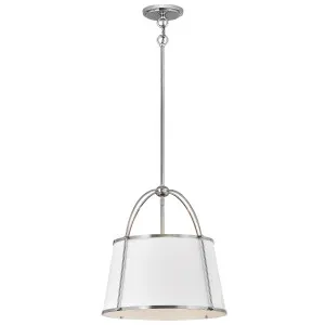 Hinkley Clarke Large Pendant Light Polished Nickel by Hinkley, a Pendant Lighting for sale on Style Sourcebook