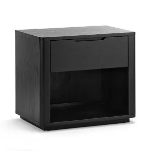 Marcus 1 Drawer Bedside Table, Black by L3 Home, a Bedside Tables for sale on Style Sourcebook