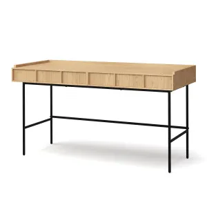 Linea 2 Drawer 140cm Desk, Natural Oak by L3 Home, a Desks for sale on Style Sourcebook