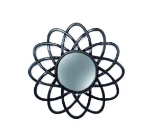 Starry Hand Carved Wall Mirror 120cm 2 colours available Black by Luxe Mirrors, a Mirrors for sale on Style Sourcebook