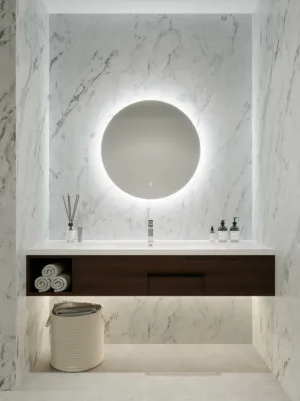 Bespoke Round LED Mirror S-Series - 8 Colour Frame options 2 size available 600mm Frameless No No by Luxe Mirrors, a Illuminated Mirrors for sale on Style Sourcebook