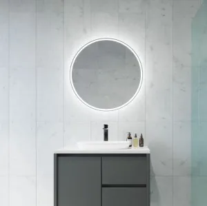 Sphere Round LED Mirror with Portable Magnifier - 60cm / 80cm - 8 colour frame options 600mm Frameless by Luxe Mirrors, a Illuminated Mirrors for sale on Style Sourcebook