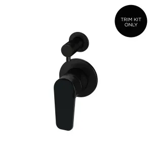 Round Wall/Shower Diverter Mixer Paddle HandleTrim Kit Matte Black by Meir, a Shower Heads & Mixers for sale on Style Sourcebook