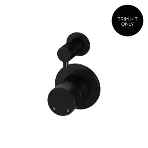 Round Wall/Shower Diverter Mixer Pinless HandleTrim Kit Matte Black by Meir, a Shower Heads & Mixers for sale on Style Sourcebook