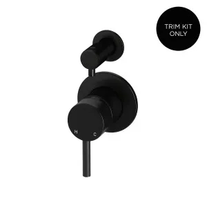 Round Wall/Shower Diverter Mixer Trim Kit Matte Black by Meir, a Shower Heads & Mixers for sale on Style Sourcebook