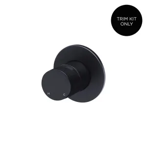 Round Wall/Shower Mixer Pinless HandleTrim Kit Mattle Black by Meir, a Shower Heads & Mixers for sale on Style Sourcebook