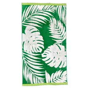 Renee Taylor Jacquard Velour Tropical Green Beach Towel 2 Pack by null, a Outdoor Accessories for sale on Style Sourcebook