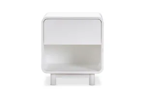 Leo Bedside Table, White, by Lounge Lovers by Lounge Lovers, a Bedside Tables for sale on Style Sourcebook