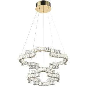 Telbix Jura 2 Tier Pendant Light Gold by Telbix, a Pendant Lighting for sale on Style Sourcebook