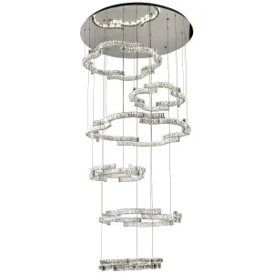 Telbix Jura 6 Tier Pendant Light Chrome by Telbix, a Pendant Lighting for sale on Style Sourcebook