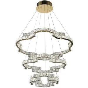 Telbix Jura 3 Tier Pendant Light Gold by Telbix, a Pendant Lighting for sale on Style Sourcebook