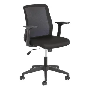 Nasia office chair in black and legs made of steel in black by Kave Home, a Chairs for sale on Style Sourcebook