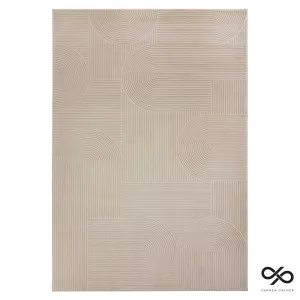 Raking Rug 160x230cm in Linen by OzDesignFurniture, a Contemporary Rugs for sale on Style Sourcebook