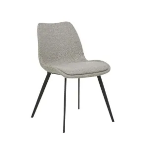 Isaac Dining Chair - Woven Putty - Black Metal by GlobeWest, a Chairs for sale on Style Sourcebook