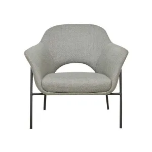 Vittoria Metal Leg Occasional Chair - Grey - Black by GlobeWest, a Chairs for sale on Style Sourcebook