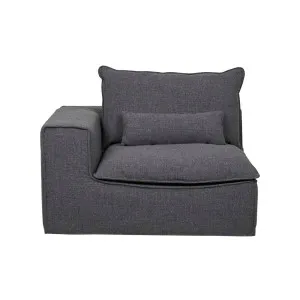 Orlando Slouch 1 Seater Left Arm - Granite by GlobeWest, a Sofas for sale on Style Sourcebook