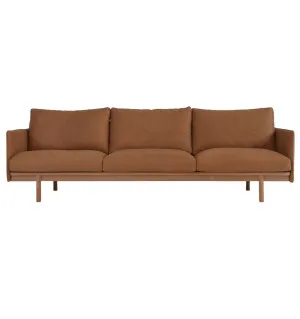 Tolv Pensive 3 Seater Sofa - Camel - Light Oak by Tolv, a Sofas for sale on Style Sourcebook