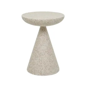 Livorno Luna Side Table - Warm Sand by GlobeWest, a Tables for sale on Style Sourcebook