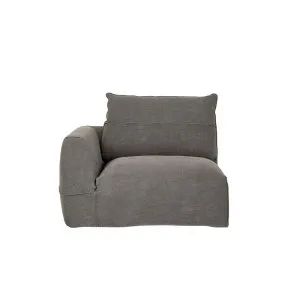 Cove Seamed 1 Seater Right Arm - Smoke Linen by GlobeWest, a Sofas for sale on Style Sourcebook