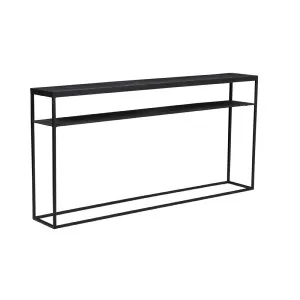 Elle Slim Console - Matt Black Marble - Black by GlobeWest, a Console Table for sale on Style Sourcebook