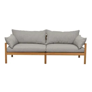 Wilomena 3 Seater Sofa - Fog - Natural Teak by GlobeWest, a Outdoor Sofas for sale on Style Sourcebook