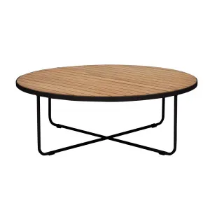 Cali Cross Coffee Table - Natural Teak - Black by GlobeWest, a Tables for sale on Style Sourcebook