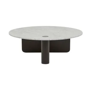 Natadora Pivot Marble Coffee Table - White Marble - Black Onyx by Natadora, a Coffee Table for sale on Style Sourcebook