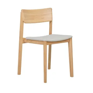 Sketch Poise Upholstered Dining Chair - Oatmeal - Light Oak by Sketch, a Chairs for sale on Style Sourcebook