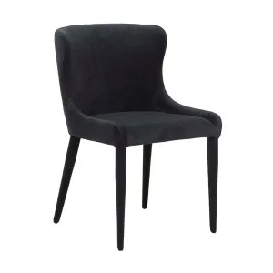 Claudia Dining Chair - Onyx Velvet by GlobeWest, a Chairs for sale on Style Sourcebook