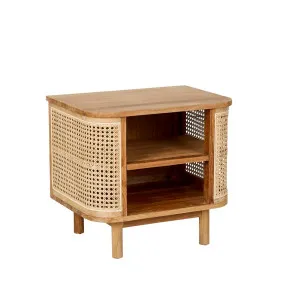 Willow Curve Bedside - Natural Teak by GlobeWest, a Bedside Tables for sale on Style Sourcebook