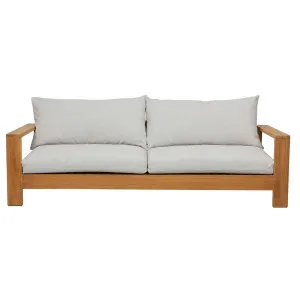 Hamptons 3 Seater Sofa - Oyster - Natural Teak by GlobeWest, a Outdoor Sofas for sale on Style Sourcebook