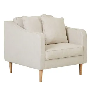 Sidney Classic Sofa Chair - Oatmeal - Natural Ash Veneer by GlobeWest, a Chairs for sale on Style Sourcebook