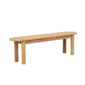 Cannes Oval Bench - Natural Teak by GlobeWest, a Outdoor Benches for sale on Style Sourcebook