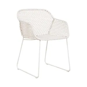 Cabana Link Dining Armchair - Chalk - White by GlobeWest, a Outdoor Chairs for sale on Style Sourcebook