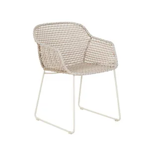 Cabana Link Dining Arm Chair - Linen - Sand by GlobeWest, a Outdoor Chairs for sale on Style Sourcebook