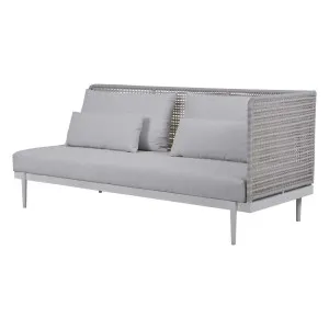 Cabana Link 2 Seater Left Arm Sofa - Snow - Chalk by GlobeWest, a Outdoor Sofas for sale on Style Sourcebook