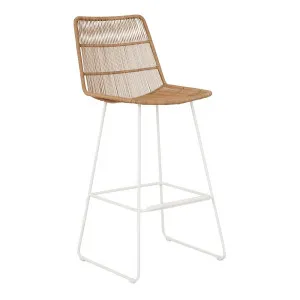 Granada Sleigh Barstool - NATURAL - White by GlobeWest, a Outdoor Chairs for sale on Style Sourcebook