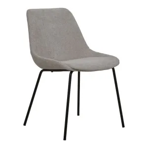 Muse Dining Chair - Grey Steel - Black Metal by GlobeWest, a Chairs for sale on Style Sourcebook